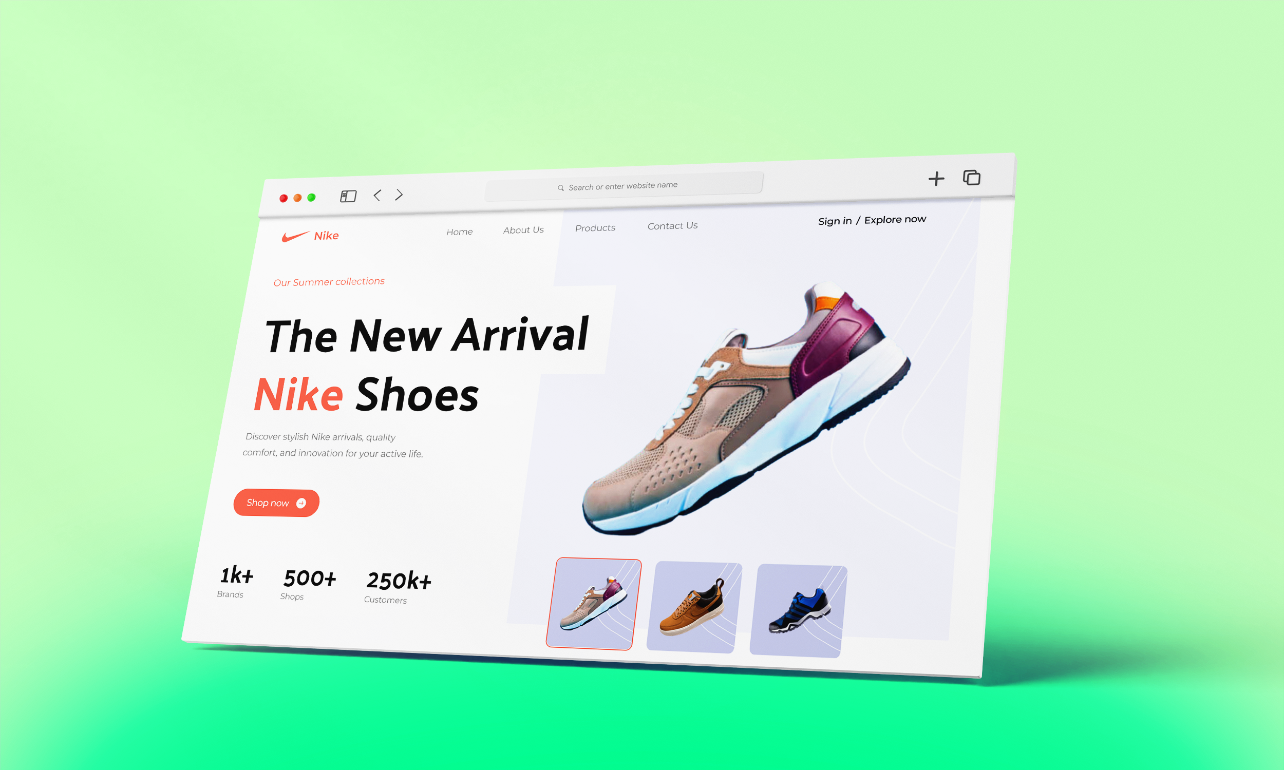 Nike Landing Page academy thumbnail